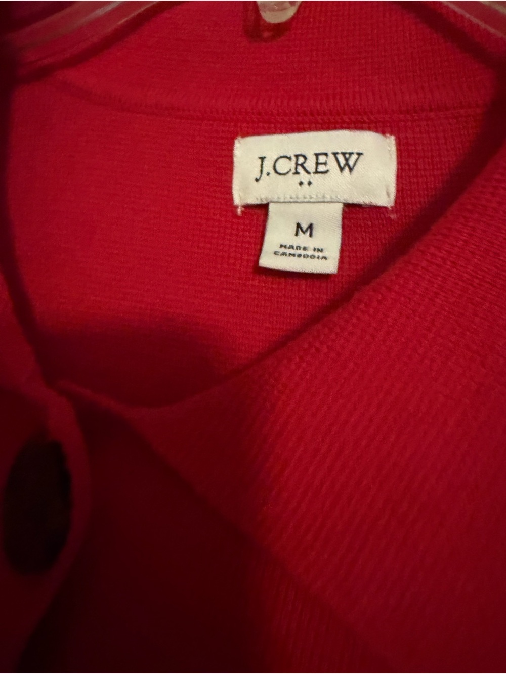 J. Crew Red Cropped Button-Front Women's Jacket - Picture 3 of 3